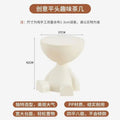 Cream Coffee Table Sofa Bed Side Table Modern Simple Home Accessories Living Room Decor Creative Flat Head Plastic Round Tables