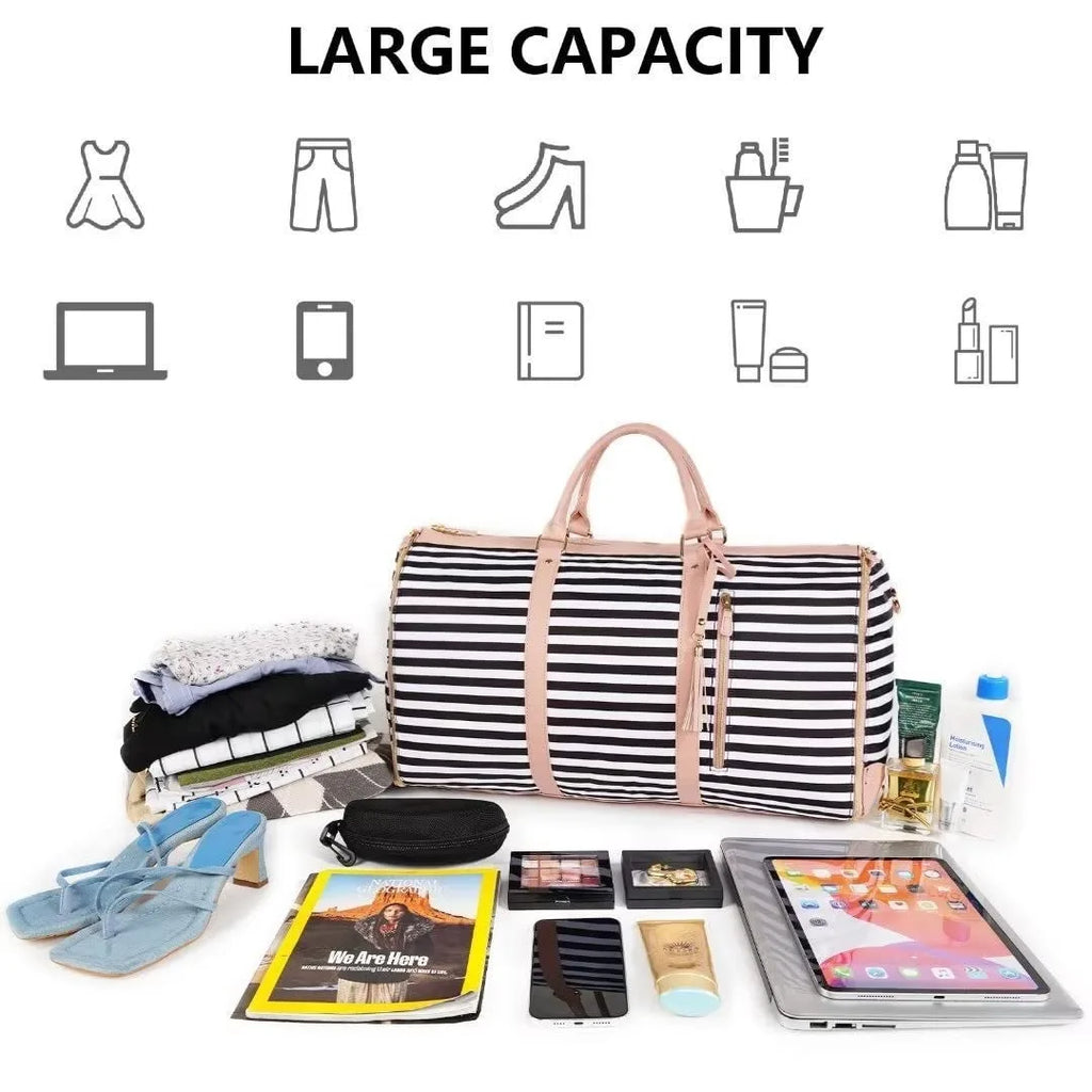 Large Capacity Travel Bag Women Duffle Folding Suit Bag Multifunctional Carry on  Personality Weekend  Tote Bags For Gym Fitness