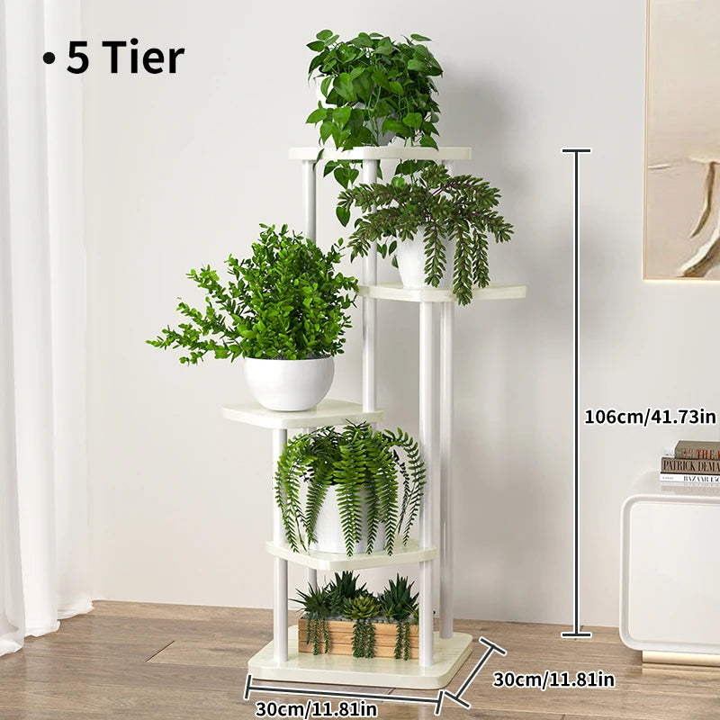 Plant Stand Stand For Flowers Wooden Storage Shelf 4/5/6 Tier Flower Shelf Planter Rack Indoor Display Stand Multiple Flower Pot