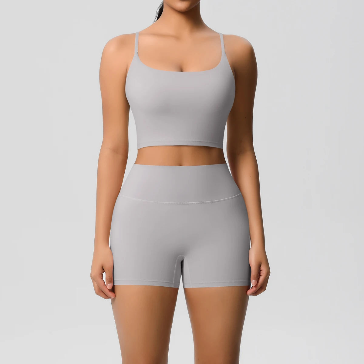 2 Piece Yoga Clothes Women 2pcs Patchwork Sport Yoga Suit Sports women's yoga bra Quick Drying Cycling Workout Gym Shorts