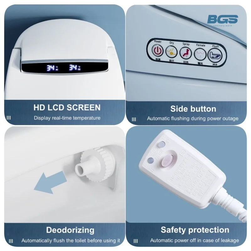 Wholesale Cheap 110V/220V s Trap/p Trap Japanese Bathroom Auto Flush Intelligent Electric Bidet Automatic Wc Smart Toilet Bowl