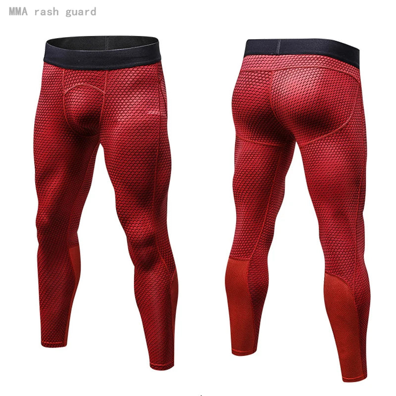 Compression Basketball Leggings Men Running Tights Second Skin Gym Workout Pants Sport Rash Guard Male Jogging Suits Black
