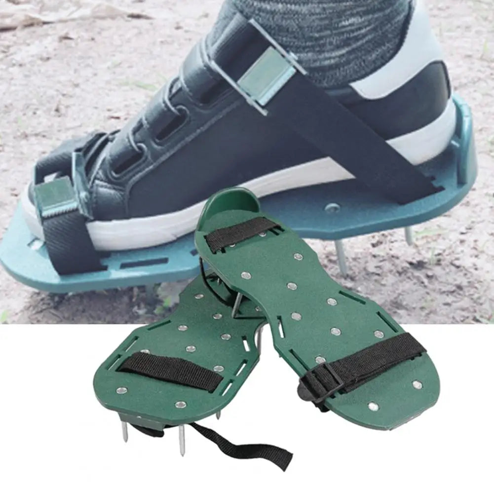 1Set Grass Spike Shoes Grass Spiked Gardening Walking Revitalizing Lawn Aerator Sandals Nail Shoes Heavy-Duty Soil Spike Sandals